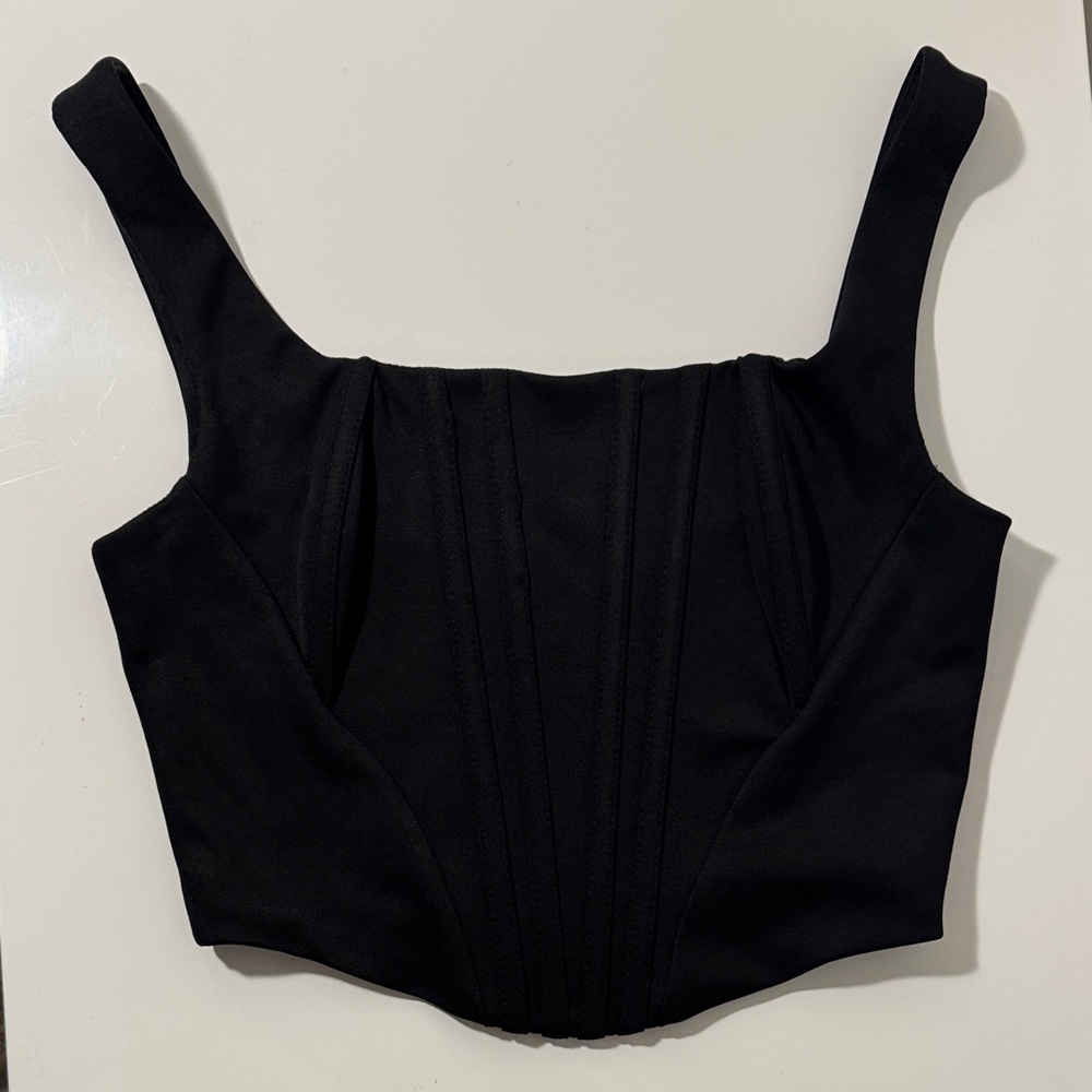 Stretchy Cropped Corset Top